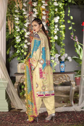 Alyssa - Inaya - Digital Printed & Embroidered Linen